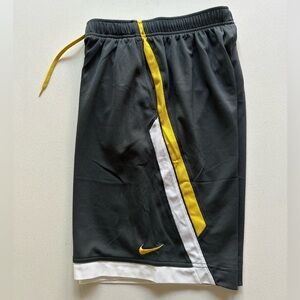 Nike Dri-Fit gray/yellow/white shorts in size YL